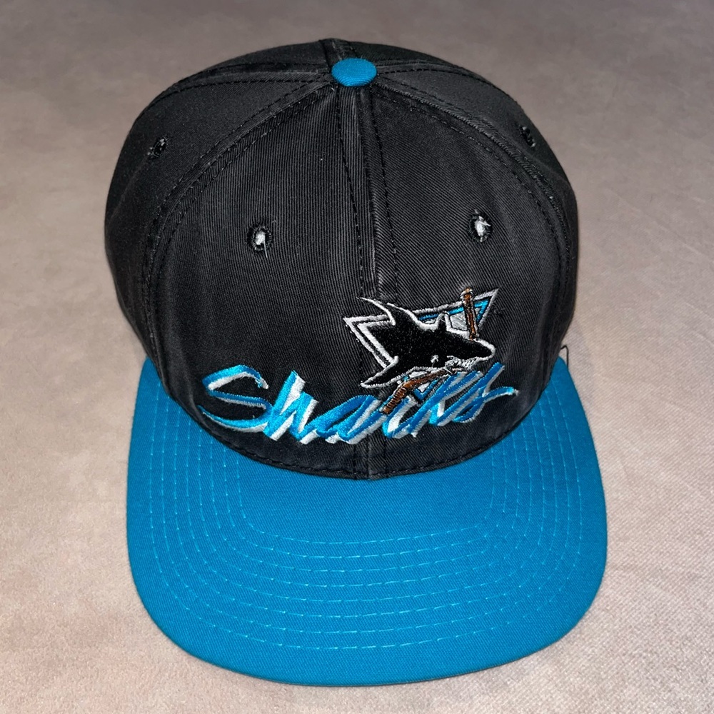 Vintage San Jose Sharks NHL The Game Snapback